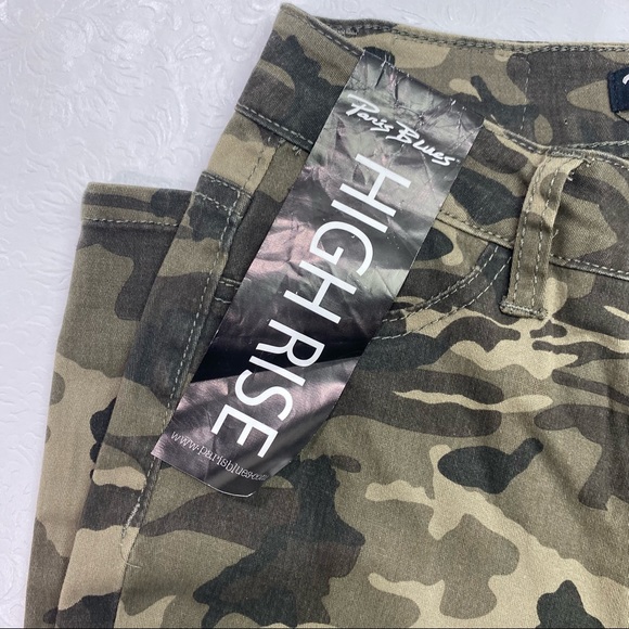 Paris Blues Sz 7 26" ankle pants in camouflage print, New with tags juniors - Picture 4 of 13